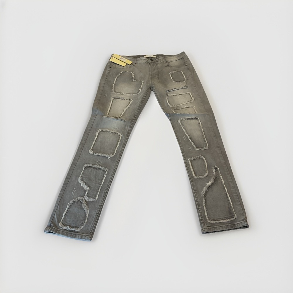 KDNK Men's Jeans Gray Skinny Comfort Stretch - 38